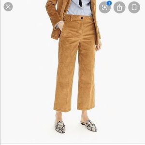 J. Crew Corduroy Wide Leg Crop Pant in Navy Sz 12